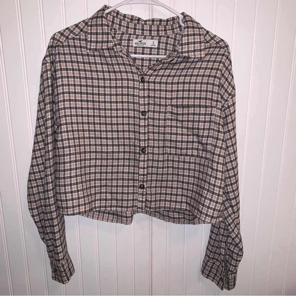Hollister crop flannel